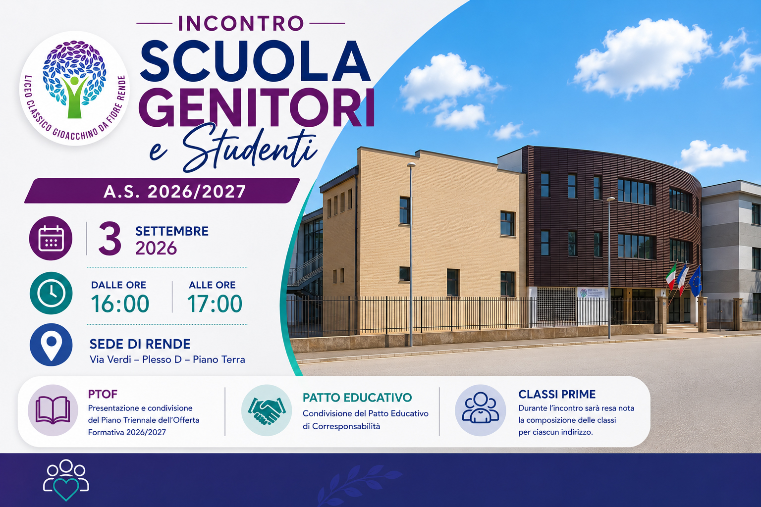 Incontro Scuola – Genitori/Studenti a.s. 2026/2027